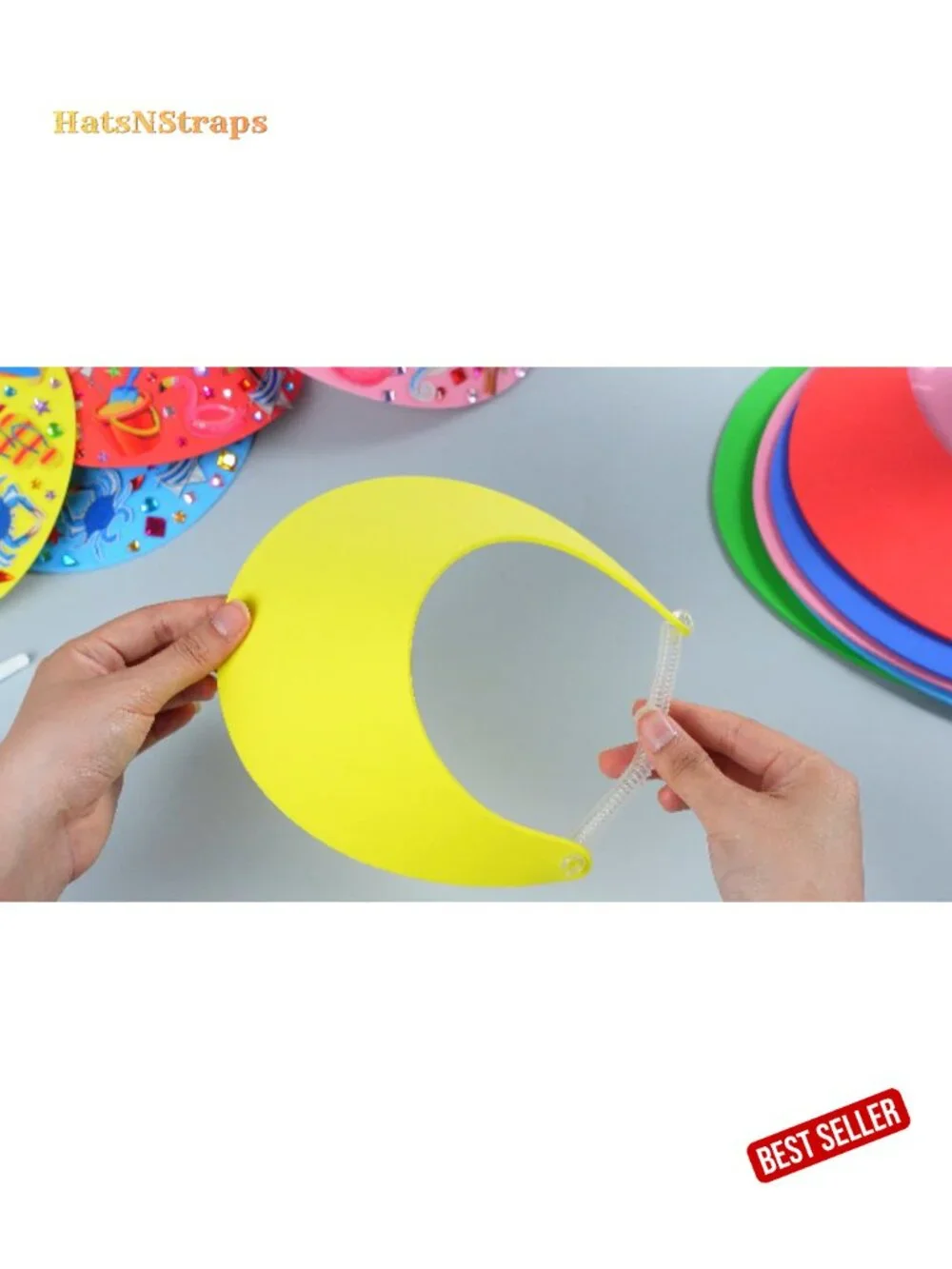 EVA Foam Visor Craft Kit - 36 Hats for DIY Summer Party Activities